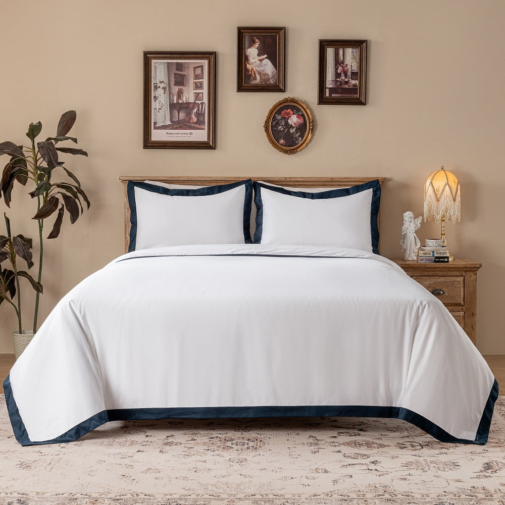 Hotel Luxury Linden Border Duvet Cover