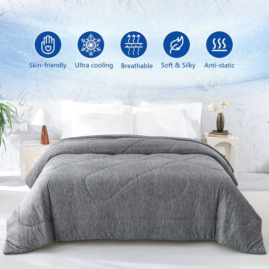 Double Sided Cooling Comforter, Soft Breathable Lightweight Summer Comforter